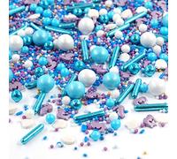 Sprinkles Ocean Girl Mix blu bianco viola oro 180g natale sprinkletti decorazioni zucchero biscotti - STREUSEL GLÜCK - perfetto per natale biscotti torta cupcakes muffins cakepops