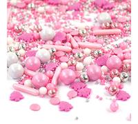 Sprinkles Pinke Weihnachten Mix rosa bianco 180g natale sprinkletti decorazioni zucchero biscotti - STREUSEL GLÜCK - perfetto per natale biscotti torta cupcakes muffins cakepops