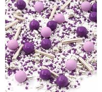 Sprinkletti Provenza lilla viola argento bianco 90g zucchero a velo STREUSEL GLÜCK sprinkles decorazione torta compleanno bambini festa matrimonio decorazione di biscotti torta cupcakes muffin