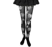 Sprinlot Calze A Ragnatela, Collant Cobweb, Calze Halloween Donna, Collant Nero Con Glitter Ragnatela E Ragno, Per Halloween, Feste Di Martedì Grasso
