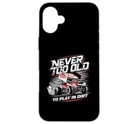 Sprint Car Driver Dirt Track Racing Race Day Track Custodia per iPhone 16 Plus