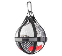 SPRINTIGO Rete Porta Palloni, Sacca Porta Pallone di Misura 4-7, Universale, Regolabile, con Moschettone, Aggancialo alla Borsa o allo Zaino, Nero