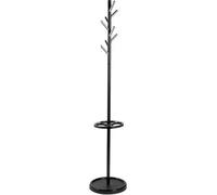 SPRINTIS 1 Appendiabiti, 8 ganci, nero, acciaio, alluminio, Plastica ABS, acciaio, marmo, nero, argento