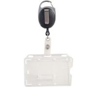 SPRINTIS 1 Buste porta badge con yoyo 1 cursore nero, plastica dura