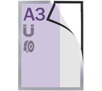 SPRINTIS 1 Cornice magnetica A3, autoadesiva adesivo sui bordi () argento, PVC rigido