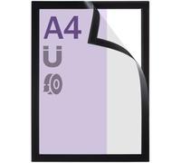 SPRINTIS 1 Cornice magnetica A4, autoadesiva adesivo sui bordi () nero, PVC rigido