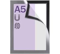 SPRINTIS 1 Cornice magnetica A5, autoadesiva adesivo sui bordi () argento, PVC rigido
