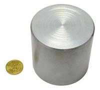 SPRINTIS 1 Magneti cilindrici con base con alloggiamento liscio 63 mm, AlNiCo, acciaio, argento