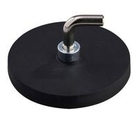 SPRINTIS 1 Magneti gommati con gancio, a forma di L 43 mm nero, neodimio, Gomma, acciaio
