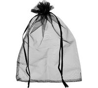 SPRINTIS 1 Pacchetto - Sacchetti di organza con chiusura a nastro in raso nero 100 x 150 mm