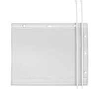 SPRINTIS 1 Pacchetto - Tasca porta poster impermeabile A5 con 2 fascette per cavi, PVC rigido, trasparente