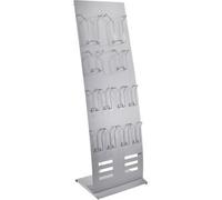 SPRINTIS 1 Porta brochure TEC-ART espositore largo con scomparti per brochure, Metallo, argento