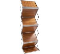 SPRINTIS 1 Portadepliant da terra pieghevole BOSTON 12 x A4 o 6 x A3 con valigetta, in legno A3 effetto legno , alluminio, legno