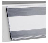 SPRINTIS 1 Profilo portaprezzi DBR magnetico, con bordo a C a scatto 80 mm 1.000 mm, PVC, trasparente