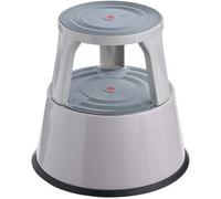 SPRINTIS 1 Sgabello con ruote, metallo, 2 gradini grigio, acciaio