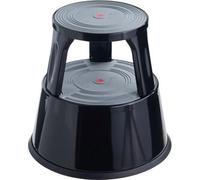 SPRINTIS 1 Sgabello con ruote, metallo, 2 gradini nero, acciaio