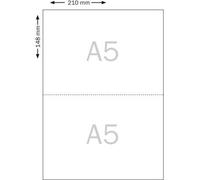 SPRINTIS 10 Foglio - Targhette da inserire per buste porta badge A5, Carta, bianco