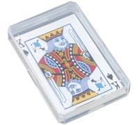 SPRINTIS 10 Unità - Porta carte da gioco, 97 x 65 x 15 mm, base e coperchio, PP, trasparente