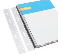 SPRINTIS 100 Unità - Bande per archiviazione per spirali metalliche, A5, 3:1, fori rotondi, PVC rigido, trasparente