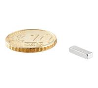 SPRINTIS 100 Unità - Blocchetto magnetico al neodimio, nichelato 10 x 3 mm 2 mm, argento