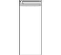 SPRINTIS 100 Unità - Buste con patella di chiusura, plastica OPP, trasparente 100 x 250 mm
