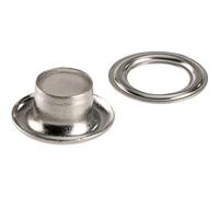 SPRINTIS 100 Unità - Occhielli per teloni inossidabili, autoperforanti, ottone argento Occhielli tondi #1-J (⌀ 6,1mm), in ottone