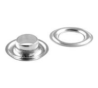 SPRINTIS 100 Unità - Occhielli per teloni inossidabili, autoperforanti, ottone argento Occhielli tondi #2 (⌀ 9,2 mm), in ottone