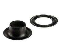 SPRINTIS 100 Unità - Occhielli per teloni inossidabili, autoperforanti, ottone nero Occhielli tondi #1 (⌀ 8 mm), in ottone