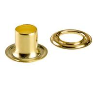 SPRINTIS 100 Unità - Occhielli per teloni inossidabili, autoperforanti, ottone oro Occhielli tondi #2XL (⌀ 9,2 mm) con gambo extra lungo da 11,5 mm, in
