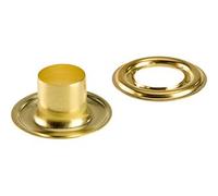 SPRINTIS 100 Unità - Occhielli per teloni inossidabili, autoperforanti, ottone oro Occhielli tondi #3XL (⌀ 11,3 mm) con gambo extra lungo da 11,5 mm, in