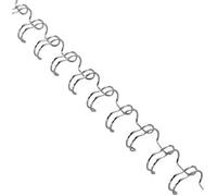 SPRINTIS 100 Unità - Spirali metalliche 3:1, A4 argento 5,5 mm (3/16"), Plastica, acciaio