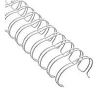 SPRINTIS 100 Unità - Spirali metalliche, passo 2:1, A4 bianco 22,0 mm (7/8"), Plastica, acciaio