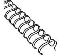 SPRINTIS 100 Unità - Spirali metalliche, passo 2:1, A4 nero 16,0 mm (5/8"), Plastica, acciaio