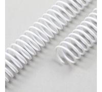 SPRINTIS 100 Unità - Spirali plastiche coil, A4, passo 4:1 bianco 16 mm, PVC