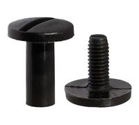 SPRINTIS 100 Unità - Viti sepolte in plastica, nero 8 mm, poliammide