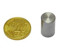 SPRINTIS 11 Magneti cilindrici con base con alloggiamento liscio 10 mm, AlNiCo, acciaio, argento