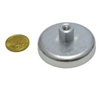 SPRINTIS 13 Unità - Magneti in ferrite con base con boccola filettata 47 mm 20,5 mm ferrite, acciaio, argento