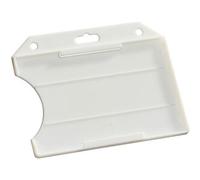 SPRINTIS 50 Unità - Buste porta badge in plastica rigida, aperte bianco, plastica dura
