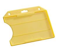 SPRINTIS 50 Unità - Buste porta badge in plastica rigida, aperte giallo, plastica dura