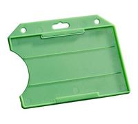 SPRINTIS 50 Unità - Buste porta badge in plastica rigida, aperte verde, plastica dura