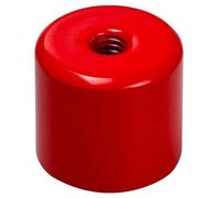 SPRINTIS 7 Unità - Magneti cilindrici con base con filettatura interna 21 mm rosso, AlNiCo, acciaio