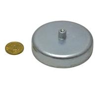 SPRINTIS 7 Unità - Magneti in ferrite con base con boccola filettata 63 mm 22 mm ferrite, acciaio, argento