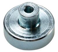 SPRINTIS 8 Unità - Magneti in SmCo con base con boccola filettata 20 mm, SmCo, acciaio, argento