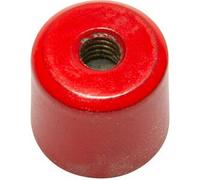 SPRINTIS 9 Unità - Magneti cilindrici con base con filettatura interna 17 mm rosso, AlNiCo, acciaio