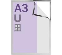 SPRINTIS Schenk GmbH & Co. KG 1 Unità - Cornice magnetica A3 Window Frame argento, PVC rigido