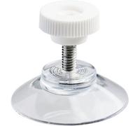 SPRINTIS Schenk GmbH & Co. KG 1 Unità - Ventose con dado zingrinato dado zigrinato in plastica bianca 30 mm M4, 10 mm di lunghezza, PVC morbido, trasparente
