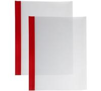 SPRINTIS Schenk GmbH & Co. KG 100 Unità - Foglio di copertura, Surebind Nobless con scanalatura rosso, trasparente