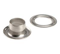 SPRINTIS Schenk GmbH & Co. KG 100 Unità - Occhielli per teloni, autoperforanti, acciaio nichelato Occhielli tondi #1-J (⌀ 6,1mm), argento