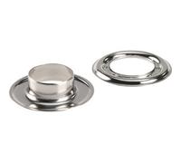 SPRINTIS Schenk GmbH & Co. KG 100 Unità - Occhielli per teloni inossidabili, autoperforanti, ottone argento Occhielli tondi #5 (⌀ 16,2 mm), in ottone