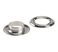 SPRINTIS Schenk GmbH & Co. KG 100 Unità - Occhielli per teloni inossidabili, autoperforanti, ottone argento Occhielli tondi #4 (⌀ 15,2 mm), in ottone